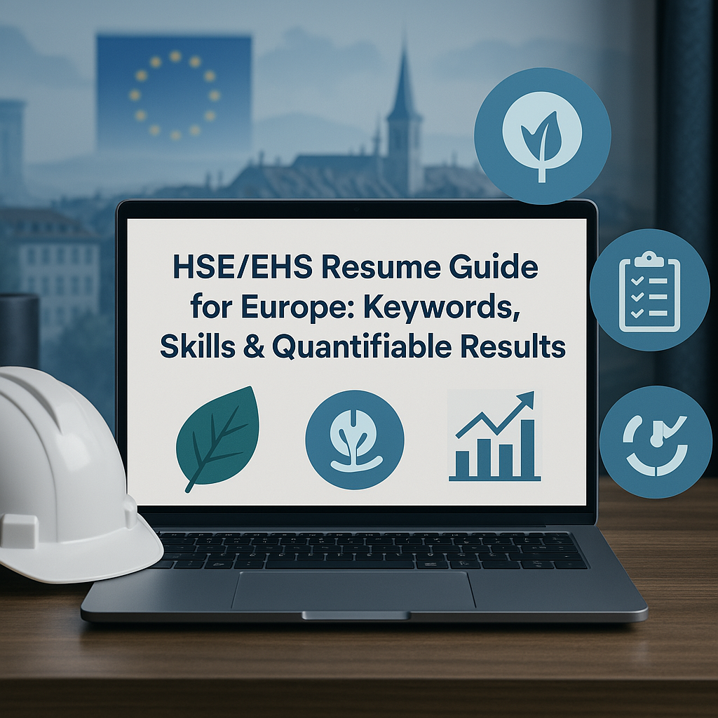 HSE/EHS Lebenslauf-Guide für Europa: Keywords, Skills & Erfolge