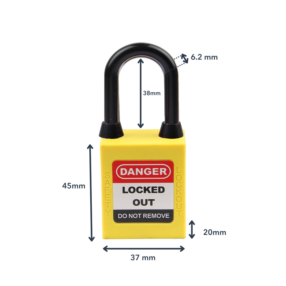 LOTO Dustproof Padlock - Nylon - 38mm