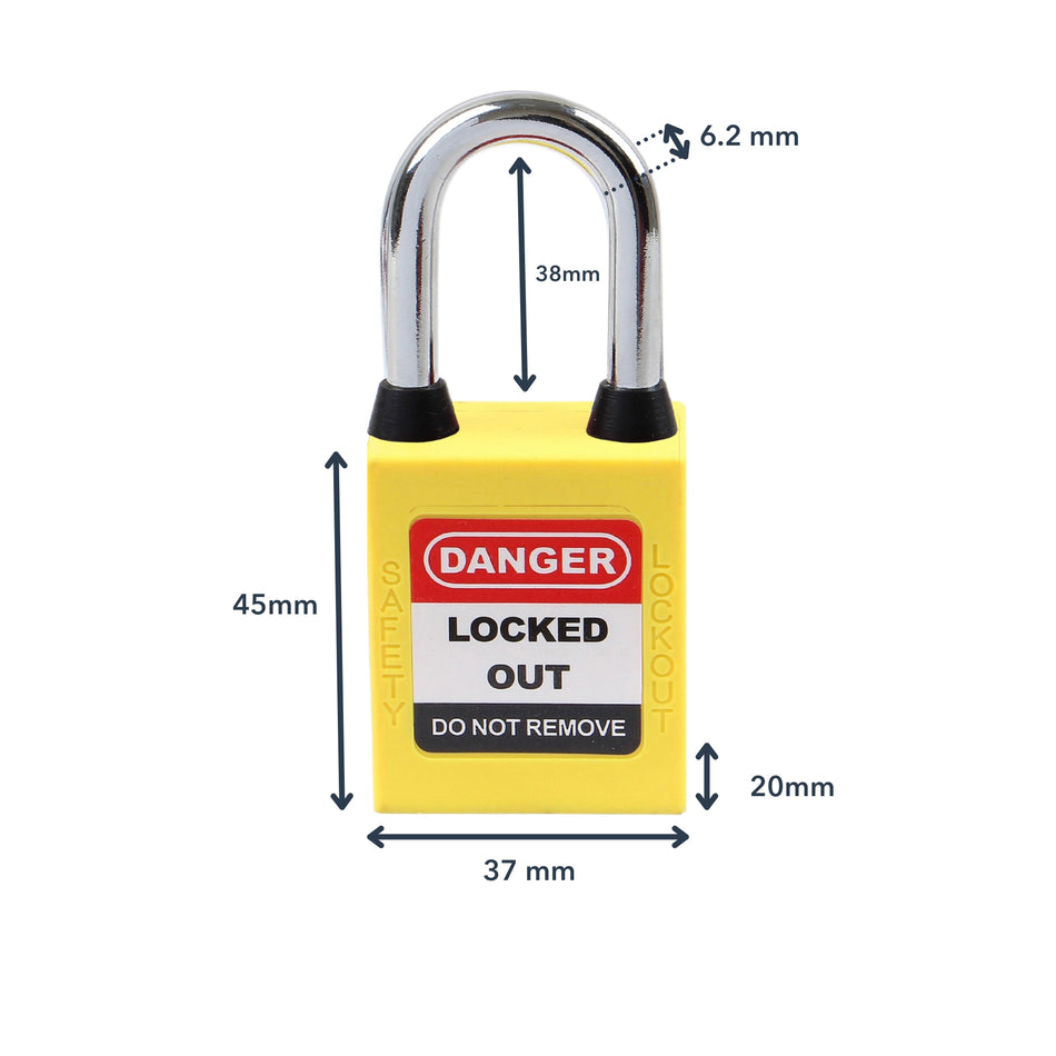 LOTO Dustproof Padlock - Steel - 38mm