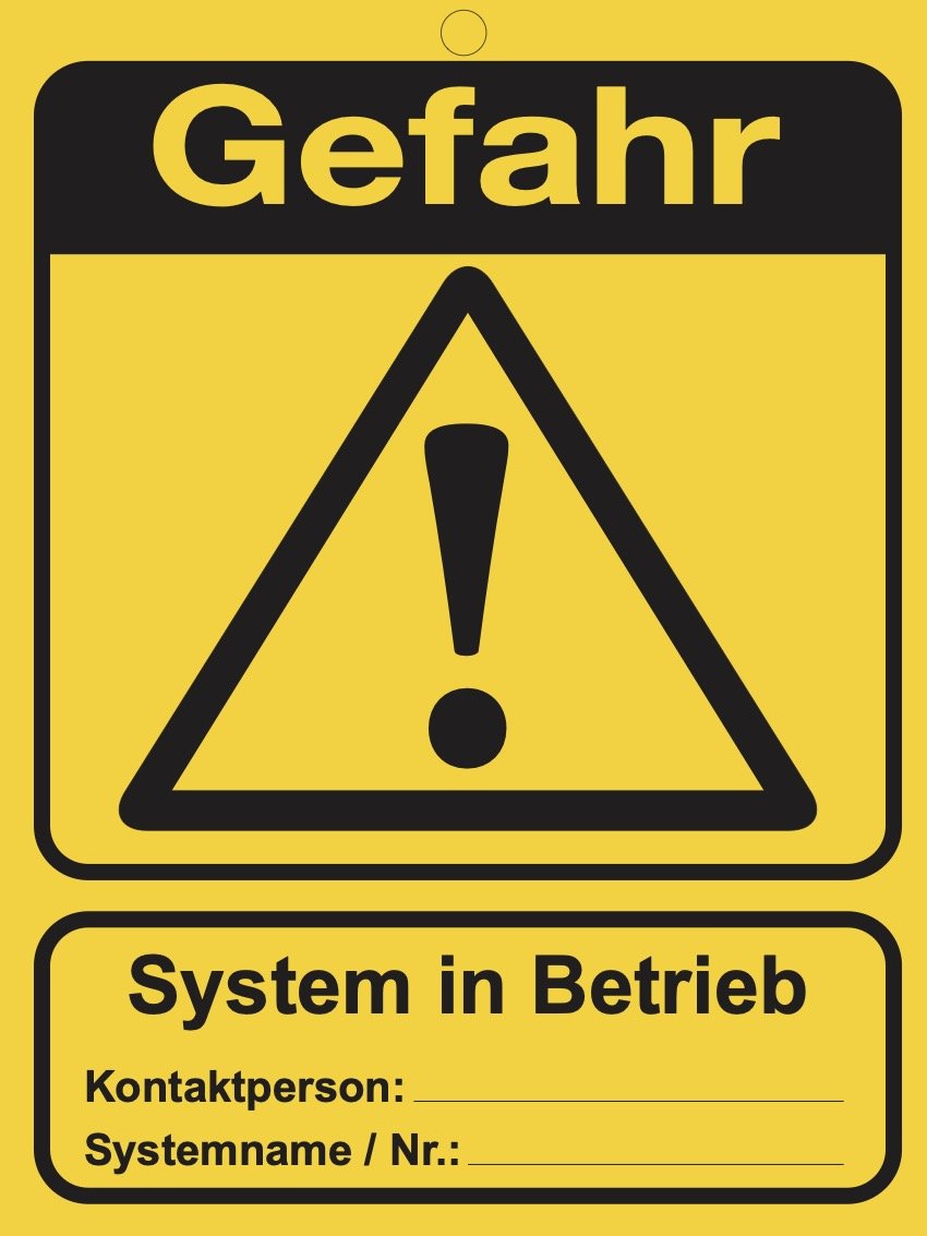 Large Safety Signage - System is Live (10 Pack) - The Lock Box -