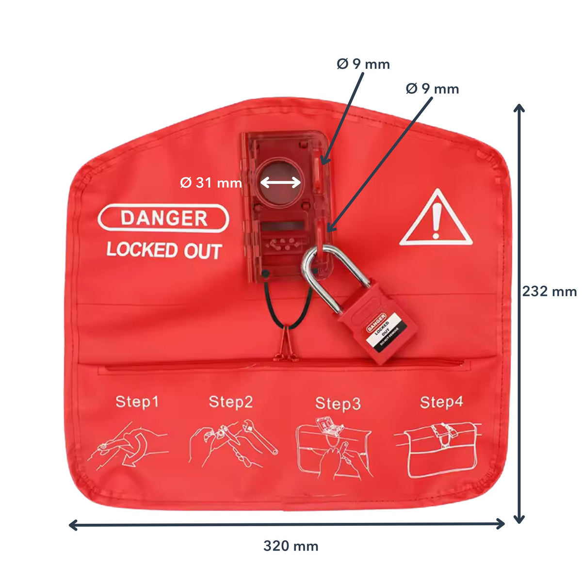 Buy Valve Handle Lockout Bag | Lockout Tagout | The Lock Box