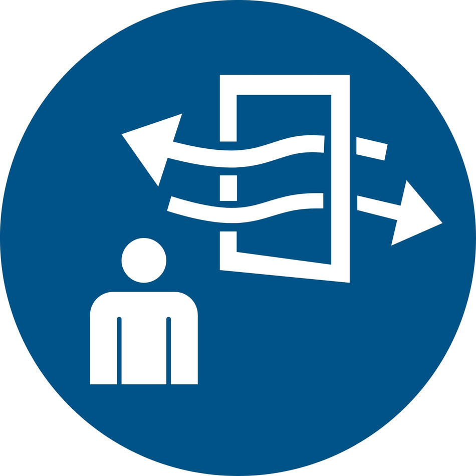 Ventilate Before and During Entering - M056 | ISO 7010