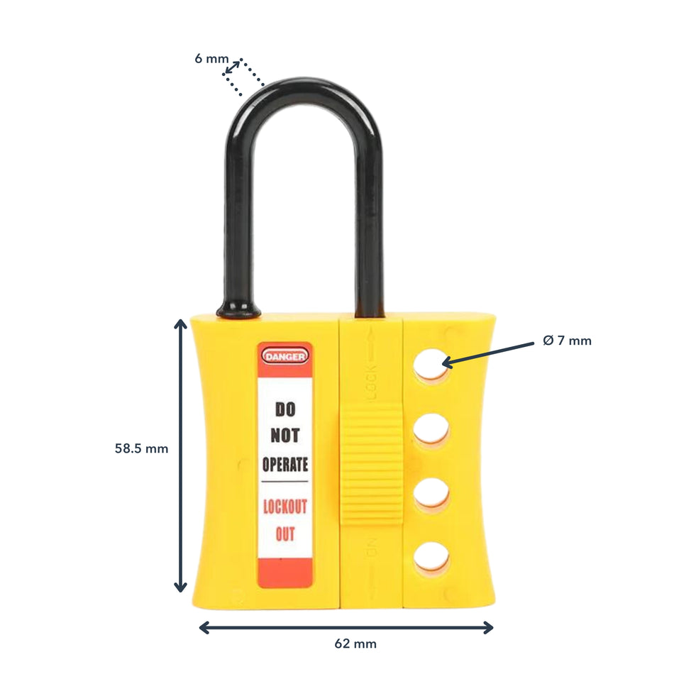 Nylon Safety Hasp - LOTO Padlock - Thick