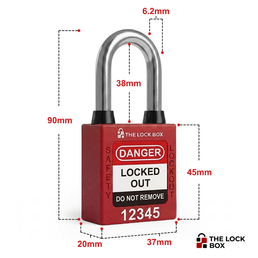 LOTO Dustproof Padlock - Steel - 38mm