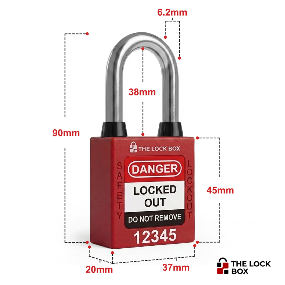 LOTO Dustproof Padlock - Steel - 38mm