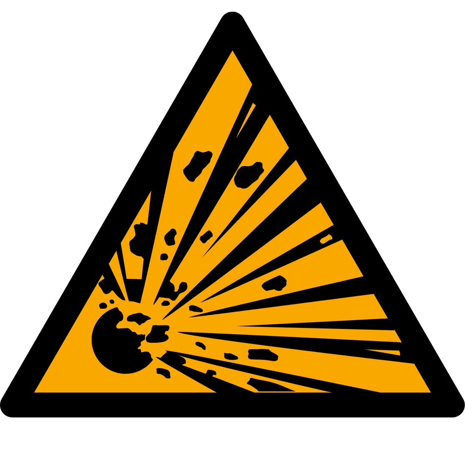 Avertissement substances explosives - W002 | ISO 7010