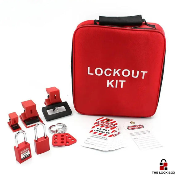 Kit de consignation électrique, 2 cadenas et 3 dispositifs à pince