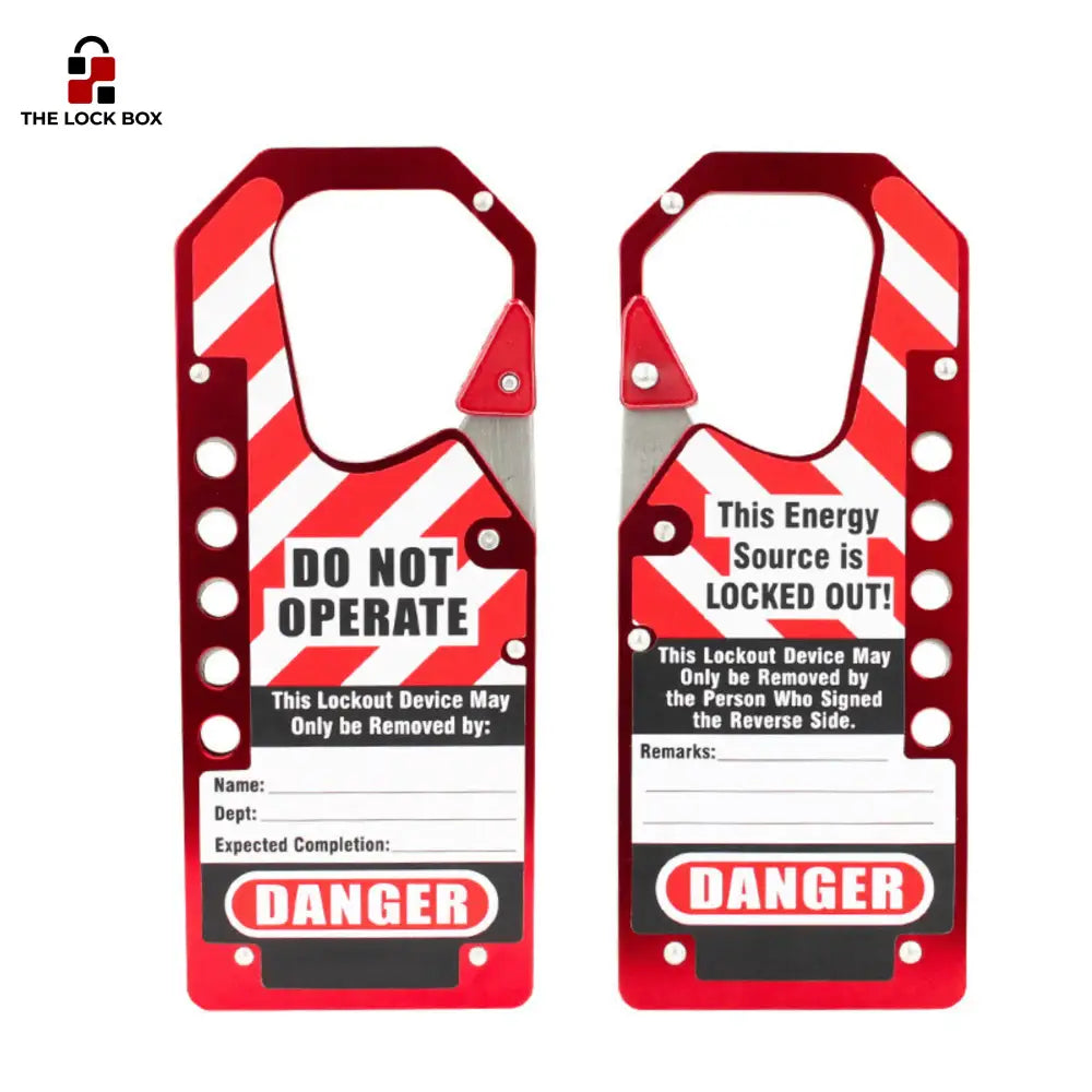 Labeled Safety Hasp - Aluminium