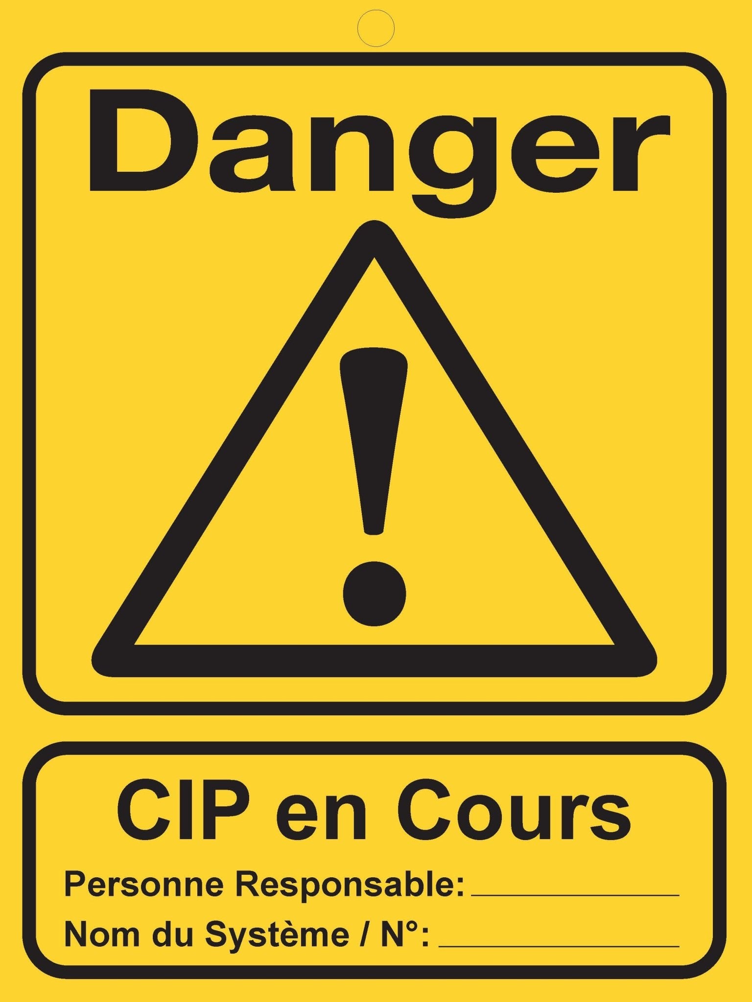 Large Safety Signage - CIP in Progress (10 pack) - The Lock Box -