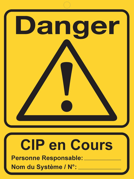 Large Safety Signage - CIP in Progress (10 pack) - The Lock Box -