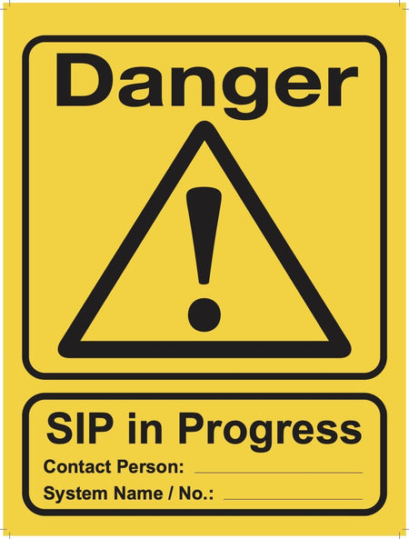 Large Safety Signage - SIP in Progress (10 Pack) - The Lock Box -