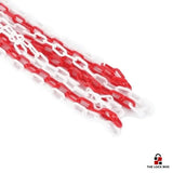 Chaîne de sécurité en plastique rouge et blanc - 25m
